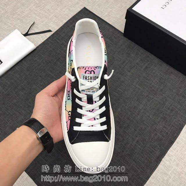 GUCCI男鞋 古馳頂級休閒鞋 2019古奇專櫃同步 潮男必備款 Gucci白色板鞋  hdnx1291